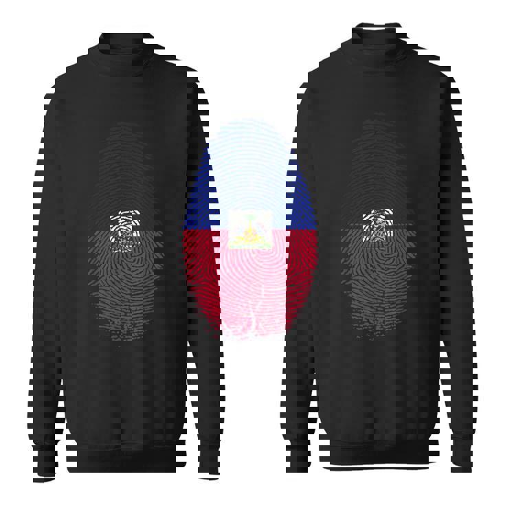 Haiti Flag Fingerprint Haitian For Haitians スウェットシャツ