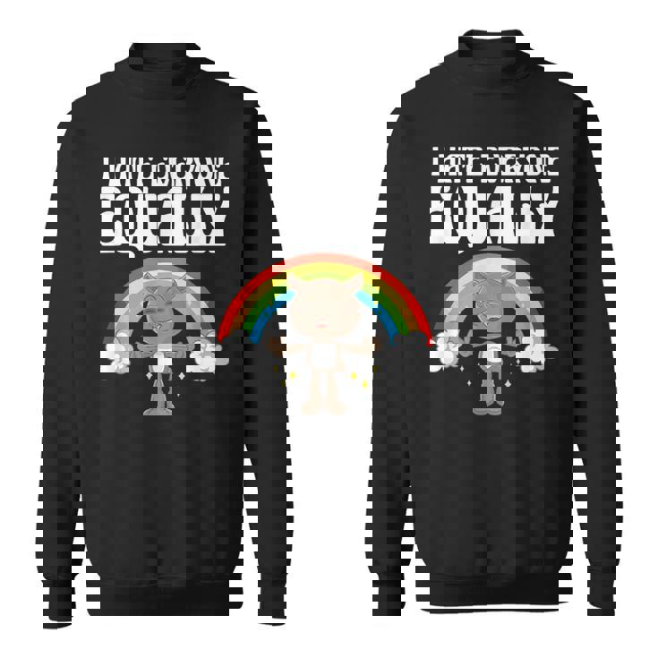 I Hate Everyone Equally 反社会的猫 内向的 スウェットシャツ