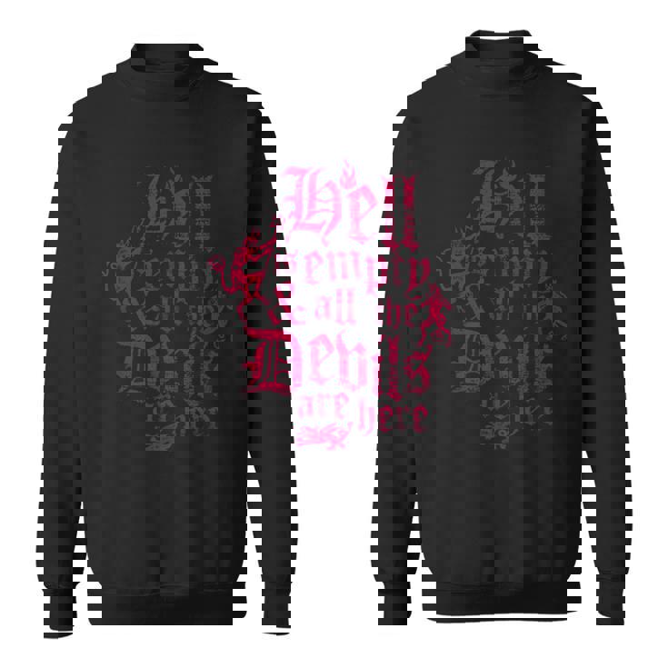 Hell Is Empty テンペスト ヴィンテージ アンティーク調 ゴシック シェイクスピア スウェットシャツ