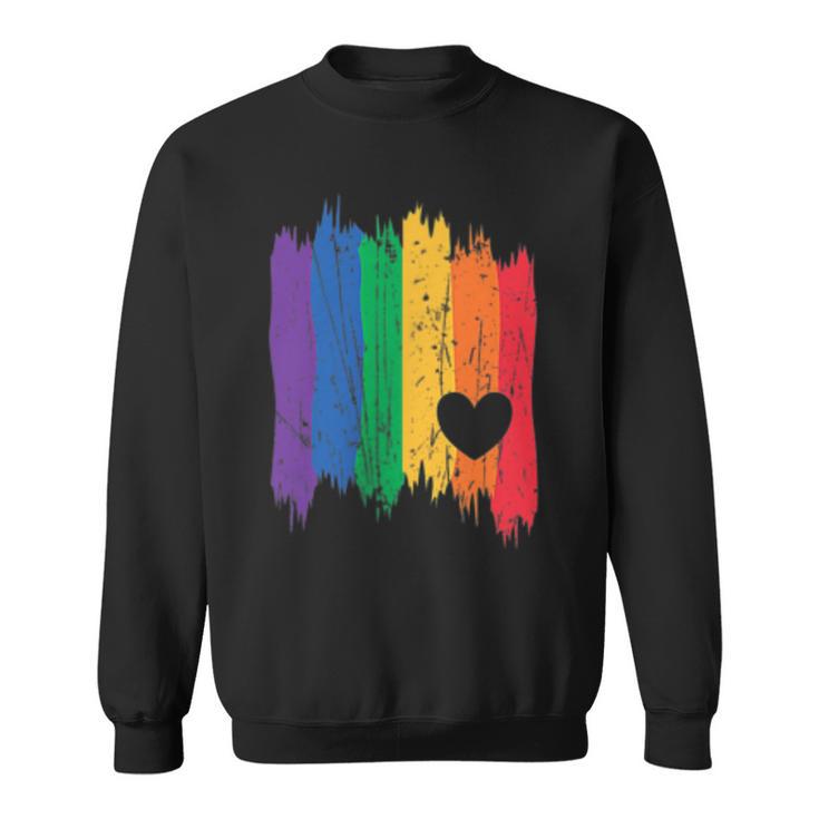 Homme Drapeau Arc-En-Ciel Couleursur La Poitrine Motif Déclaration Sweater e