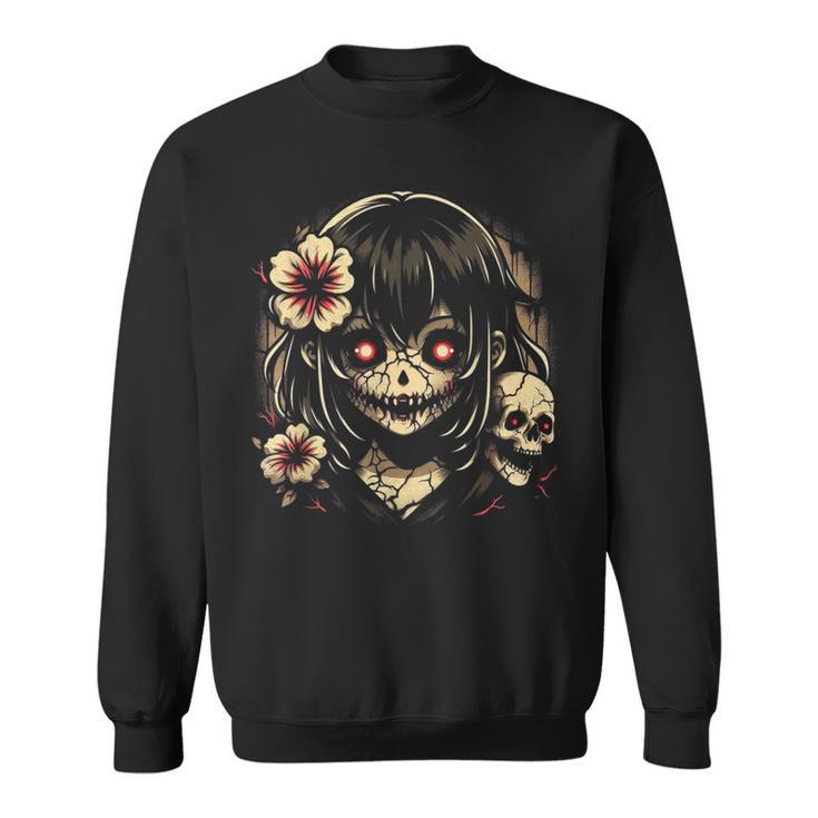 Horror Anime Manga Japanese Scary Kawaii Anime Goth Sweatshirt