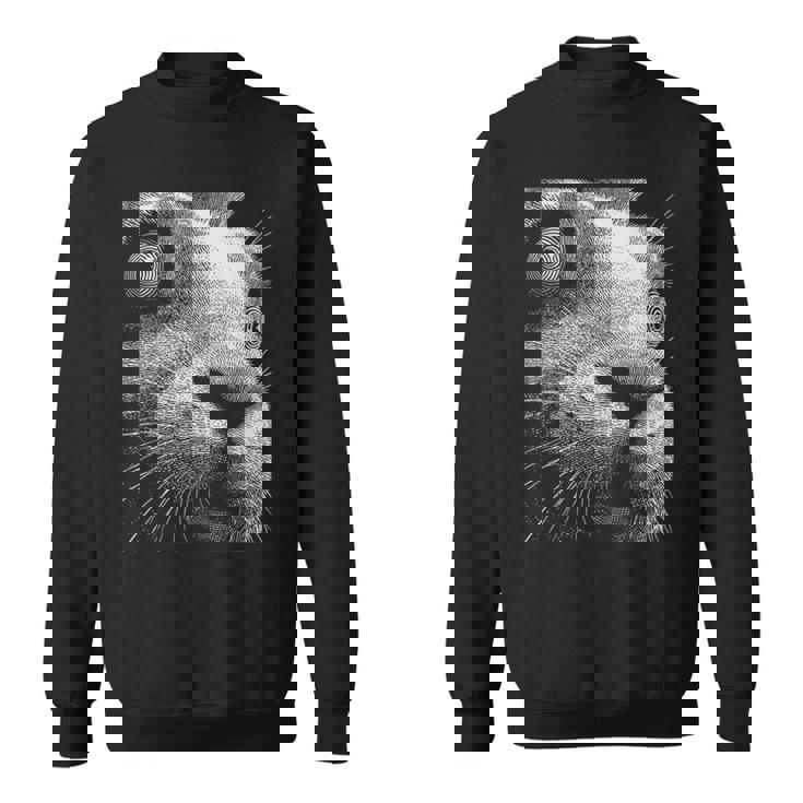 Hypnotic Rabbit Weird Eyes Odd Weirdcore Spooky Halloween Tank Top Sweatshirt Unisex