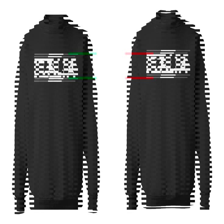 Italia Italian Flag Map Shield Badge Italy Sports Soccer Fan Sweatshirt Unisex