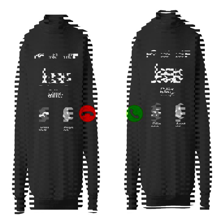 Jesus Is Calling 面白いイエスキリストギフト スウェットシャツ