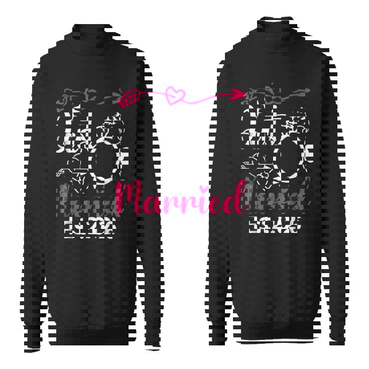 Just Married 2026 Couple Lune De Miel Amoureux De Fiancée Sweater e