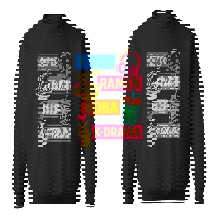 K-Pop Ramen Boba K-Drama Fans Korean Sweatshirt Unisex