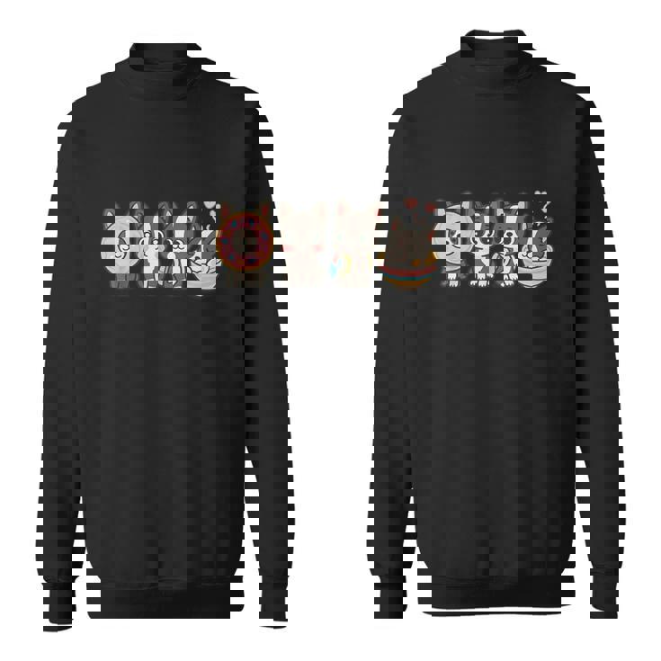 Kawaii Boston Terrier Puppy Squad Cute Donut Bowl Backpack A Sweatshirt Unisex