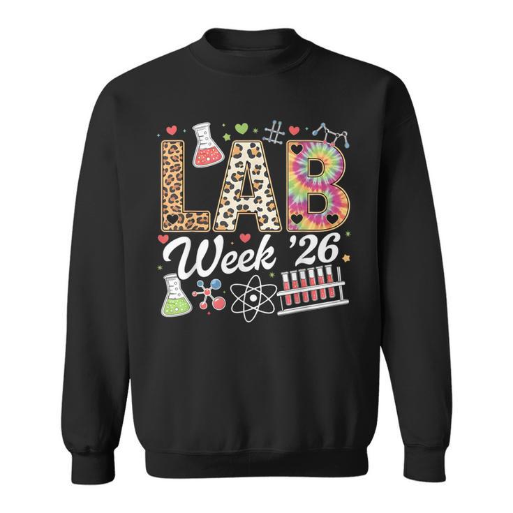 Lab Week 2026 Laboratory Tech Leopard Medical Technician Sweatshirt