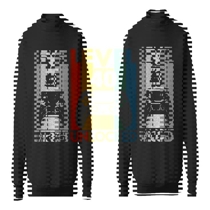 Level 40 Unlocked ideo Gamer 40Th Birthday スウェットシャツ