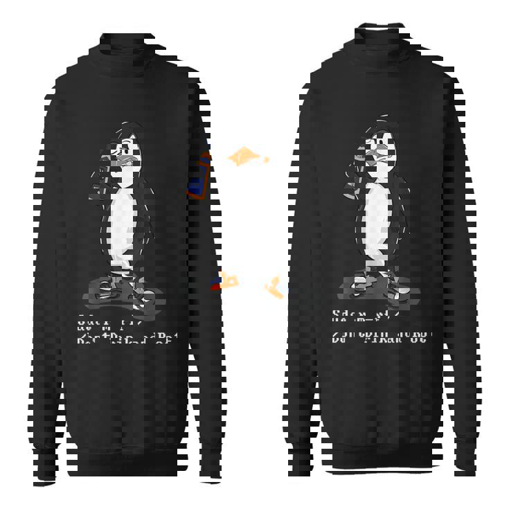 Linux Tux Penguinudo Rm Rf Pc Nerd Computer Freak Hacker スウェットシャツ