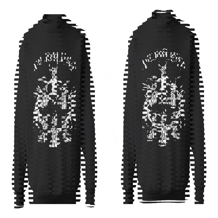 Live Laugh Lucifer ホラー サタン 悪魔 悪魔 悪魔 ヤギ スウェットシャツ