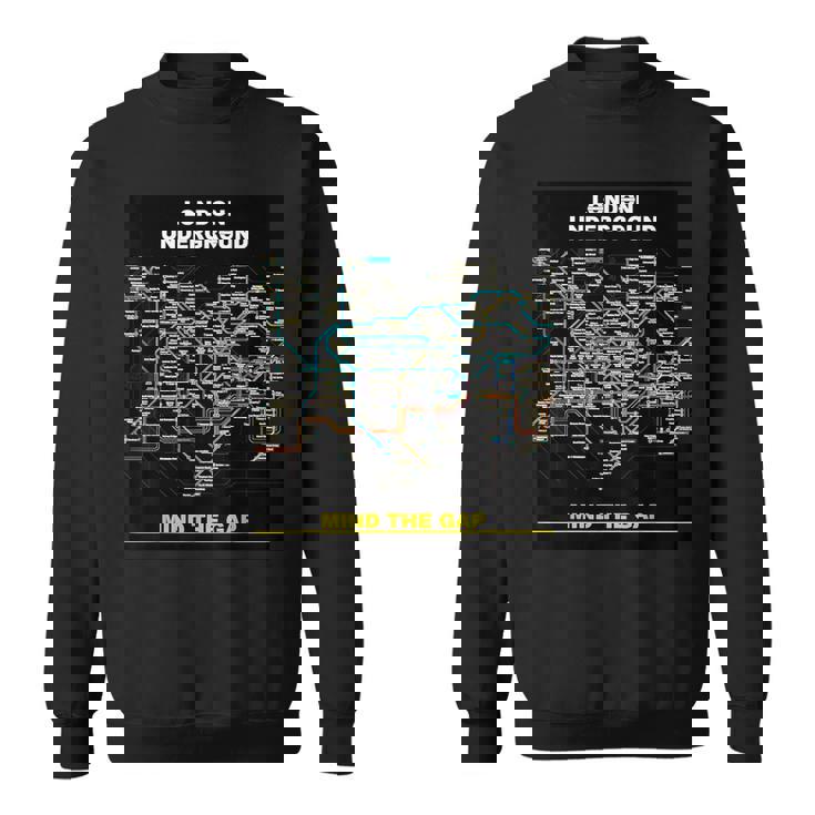 London Underground Mind The Gap Map England Uk 電車管 スウェットシャツ