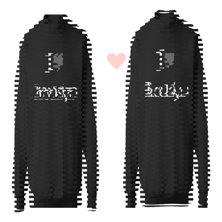 I Love Brooklyn With Heart ミニマリスト シンプル グラフィック スウェットシャツ