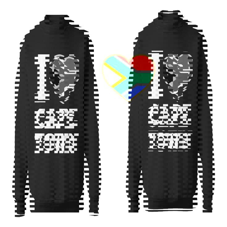 I Love Cape Town South Africa Heart Flag Sweatshirt Unisex