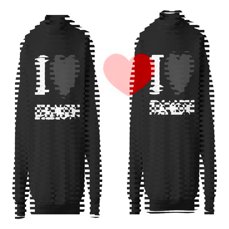 I Love Damon I Heart Damon 面白い名前 Damon スウェットシャツ