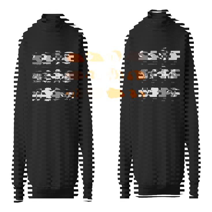 I Love Guinea Pig モルモット種tシャツ 長袖tシャツ スウェットシャツ