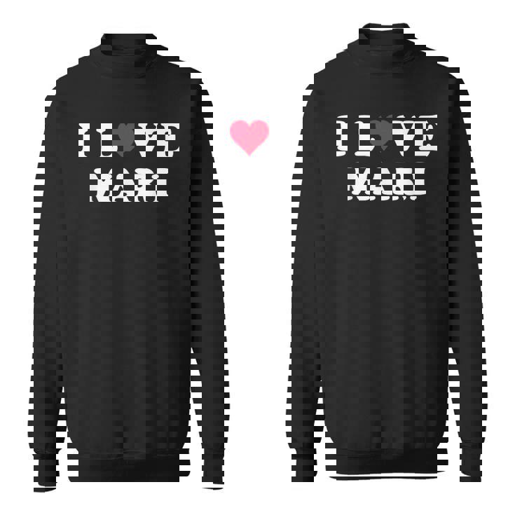 I Love Mari Matching Novia & Novio Mari Nombre Camisa de entrenamiento