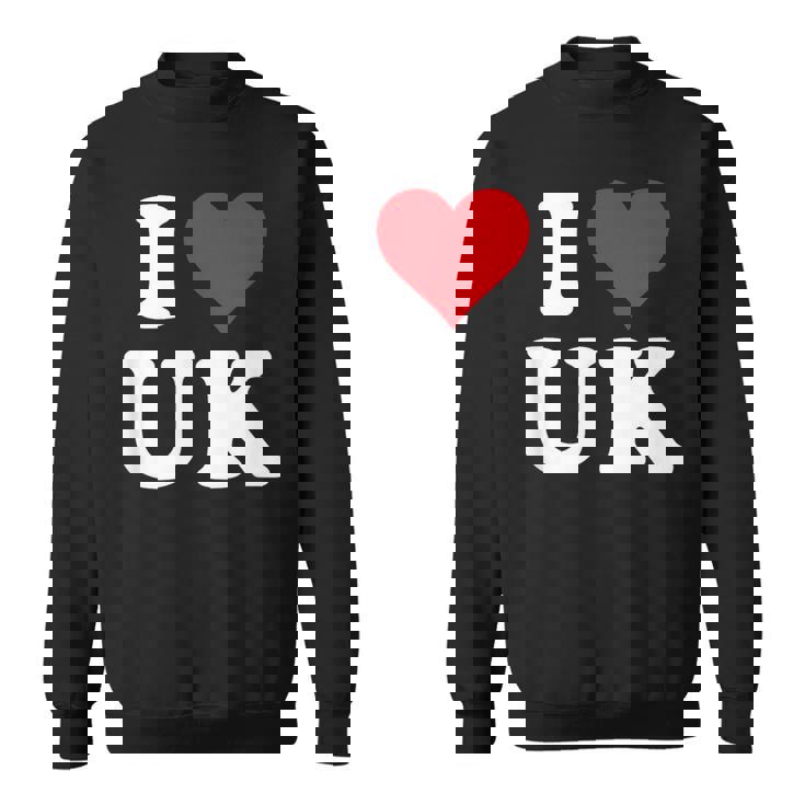 I Love Uk Initials I Heart UK First Last Name U K スウェットシャツ
