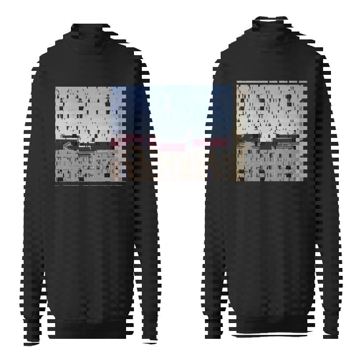 Magritteによるゴルコンダの有名な絵画。 長袖tシャツ スウェットシャツ