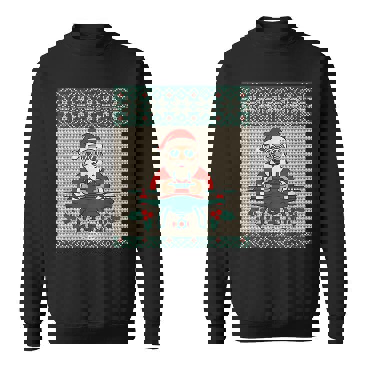Modern Santa Drone Pilot Ugly Christmas Sweat Sweatshirt Unisex