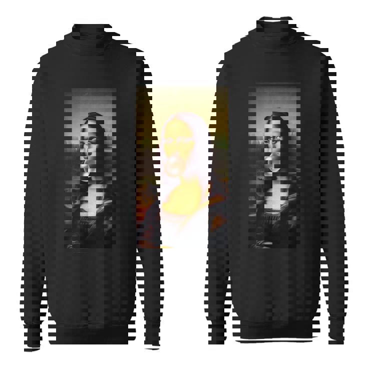 Mona Lisa チューインガム レオナルド・ダ・ヴィンチ ジョコンダ イタリアアート スウェットシャツ
