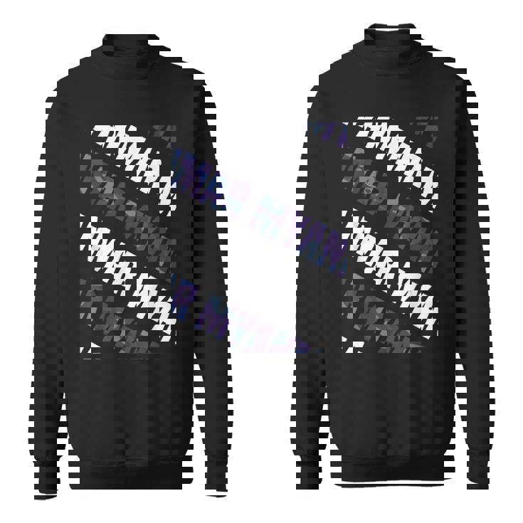 Myanmarカモ柄パープルカモフラージュ スウェットシャツ