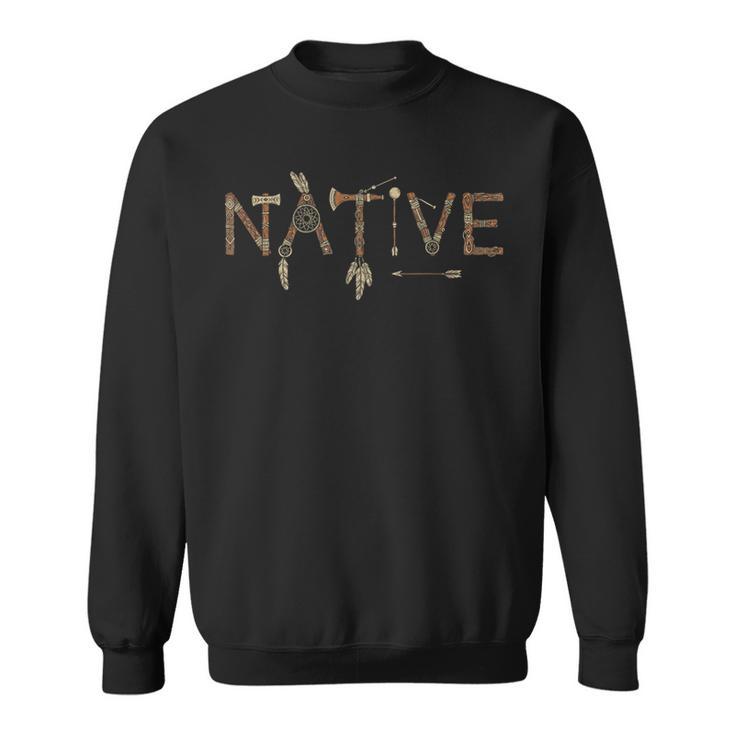 Native Blood Runs Through American Indian Indigenous Pride T-Shirt, Sweatshirt & Hoodie