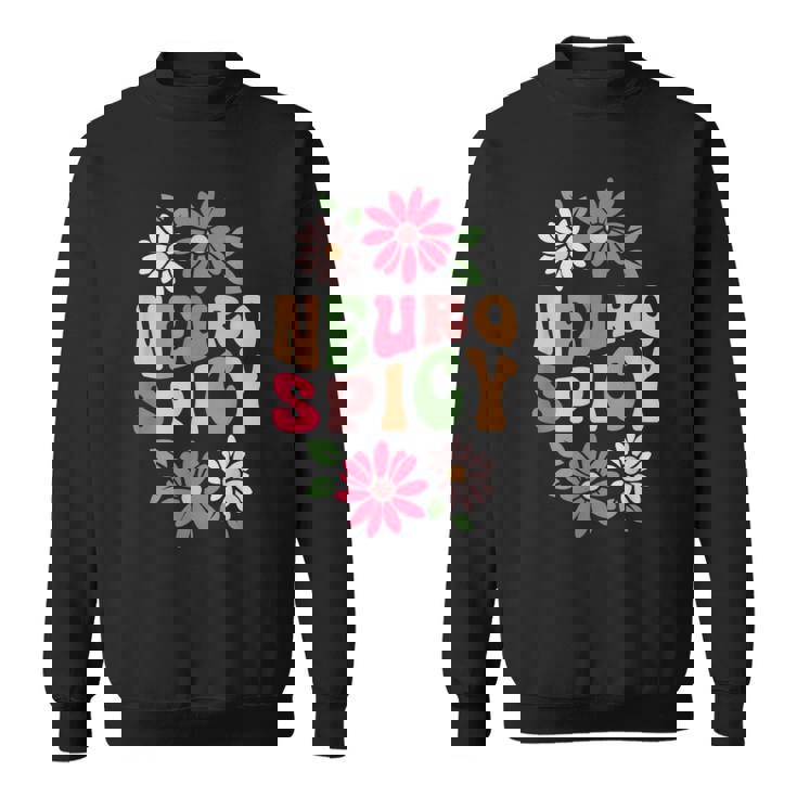 Neurospicy レトロフラワー スウェットシャツ