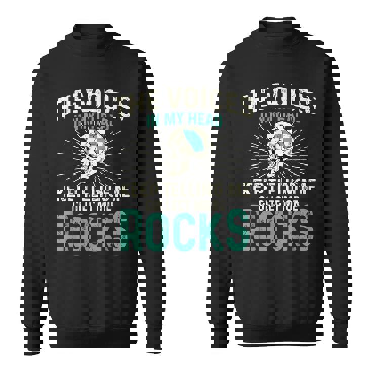 Theoices In My Head ロックコレクター ジオードハンター 地質学 スウェットシャツ