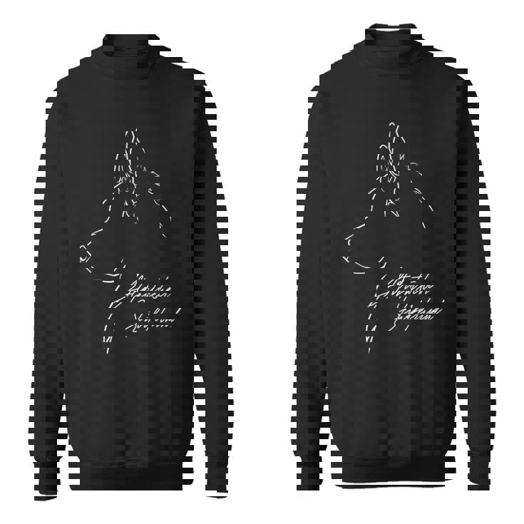 Old Germanhepherd Dog Profile ドッグブリードドッグ スウェットシャツ