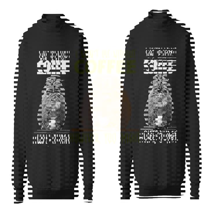 Pallas Cat T コーヒー愛好家のための朝の不満 マヌルネコ 長袖tシャツ スウェットシャツ