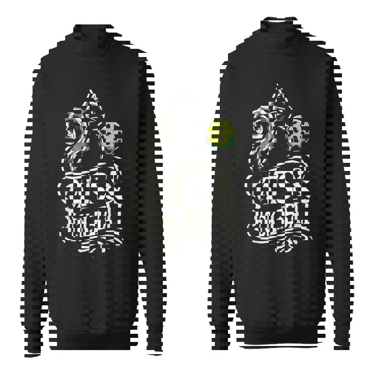 Pickleball Player 猫オーナーピックルボール キティ好きの服 スウェットシャツ