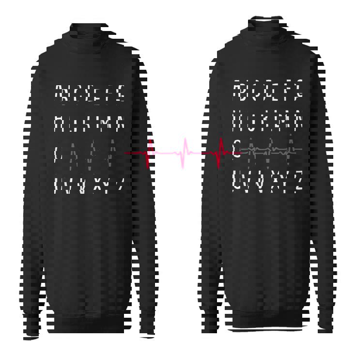 Pqrst看護師面白い心電図登録看護学生rn スウェットシャツ