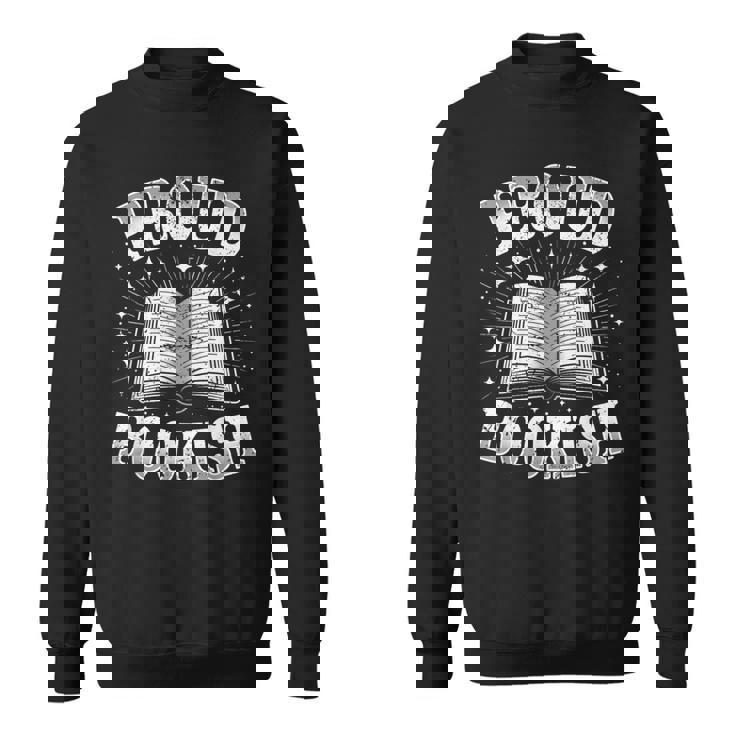 Proud Bookish Open Book Reading愛好家。 スウェットシャツ