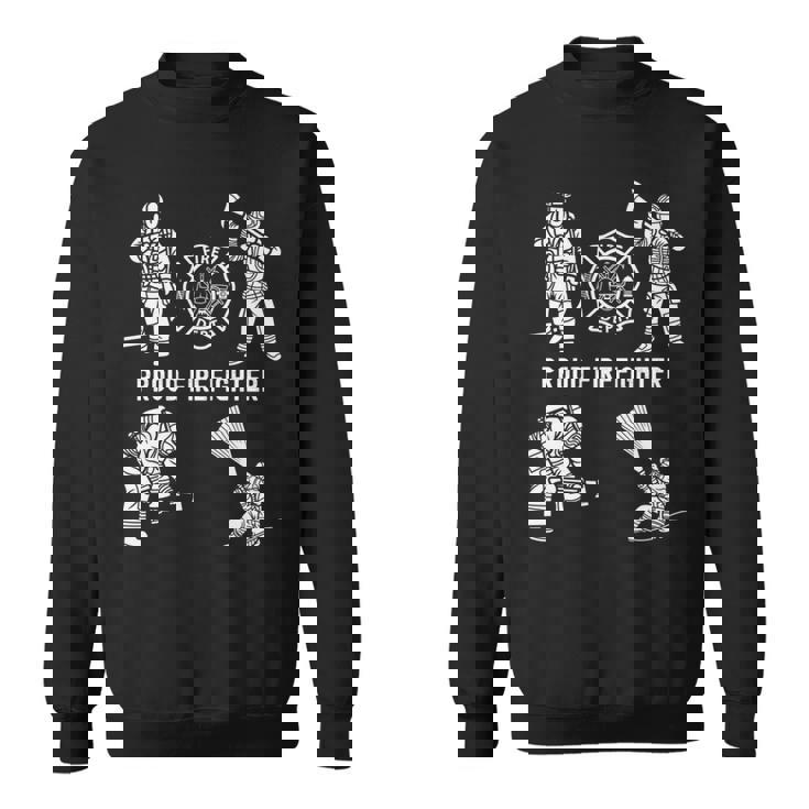 Proud 消防士 消防用品 グラフィック シンボル 消防士 長袖tシャツ スウェットシャツ