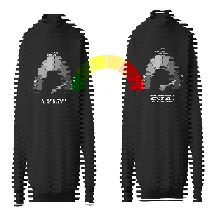 Pure Cortisol 面白いストレスメーターで走る 長袖tシャツ スウェットシャツ