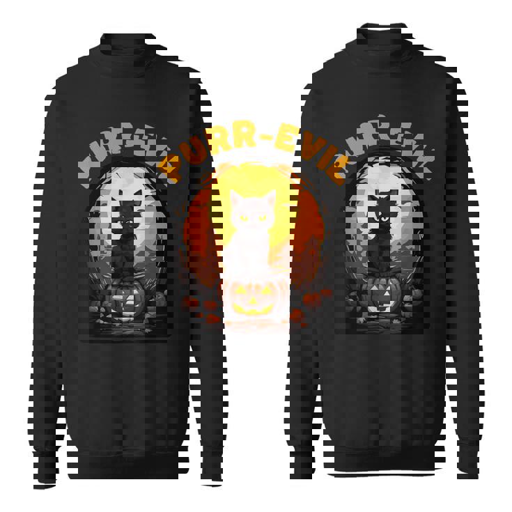 Purr-Evil お化け猫 ハロウィン スウェットシャツ