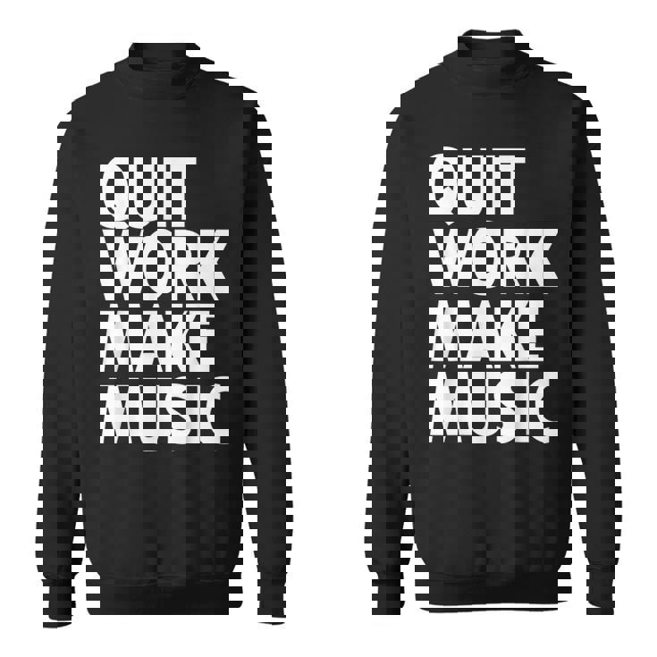 Quit Work Make Music 半袖 スウェットシャツ