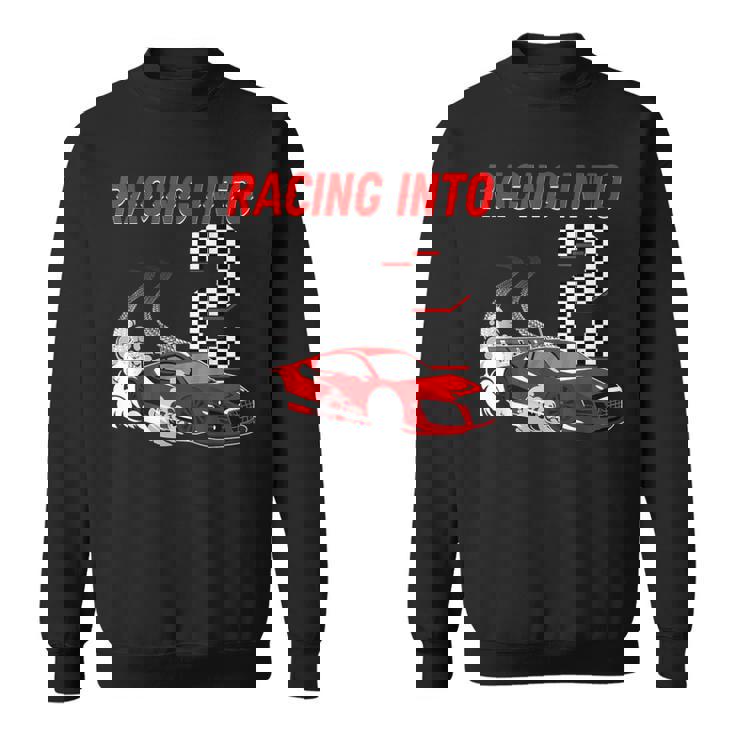 Racing Into 2Nd Birthday レースカー 2歳 幼児 男の子 スウェットシャツ