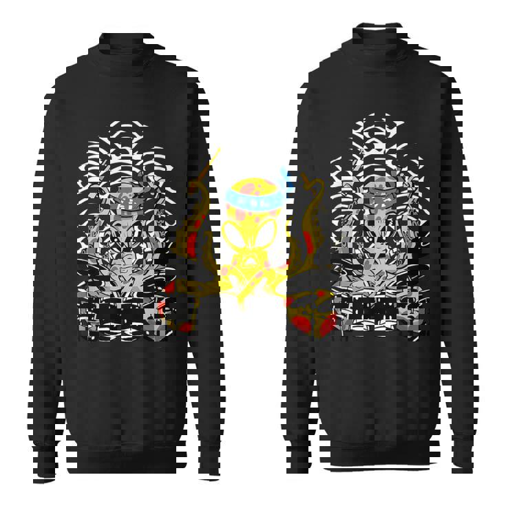 Retro Drumsticks Drummer Drums Hand スウェットシャツ