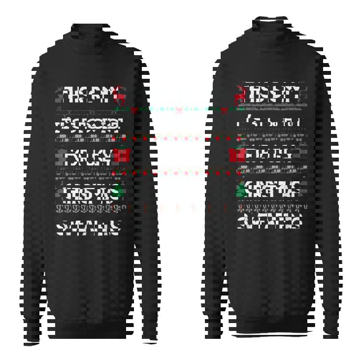 Retro Ugly Christmas Sweater Candy Cane Tree Vibes Sweatshirt