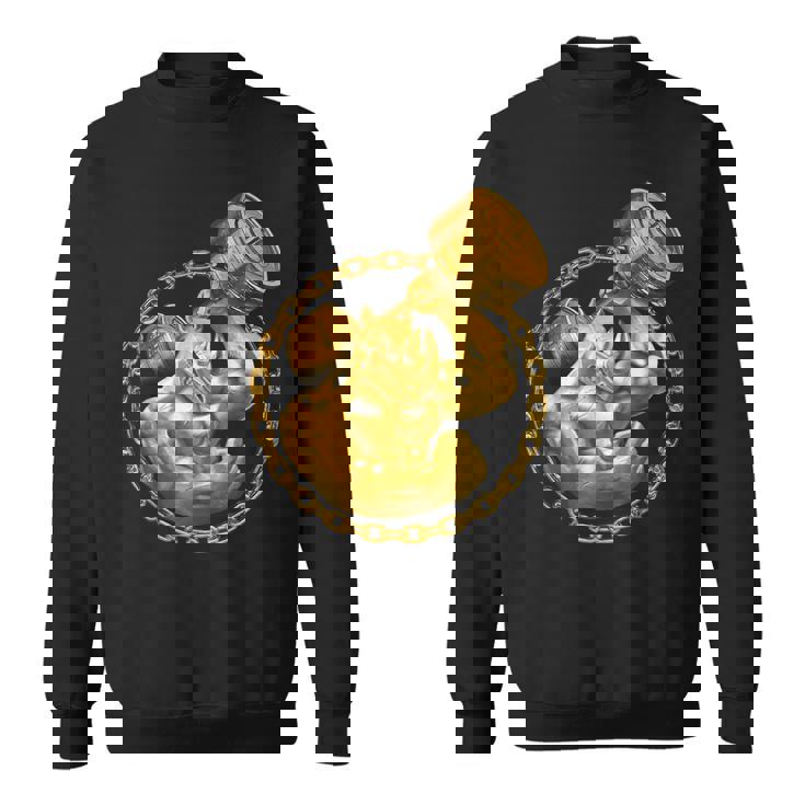 Rhino Beast ワークアウト ゴールド フィットネス ジム 動物 筋肉 ダンベル スウェットシャツ