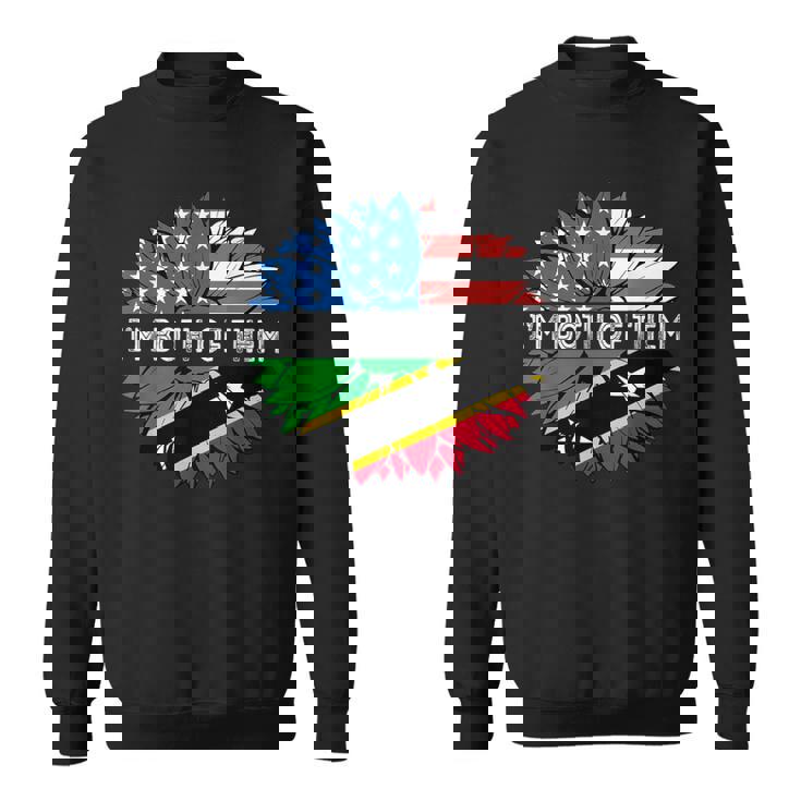 Saint Kitts And Nevis I'm Both Of Them Sunflower USA Sweatshirt Unisex