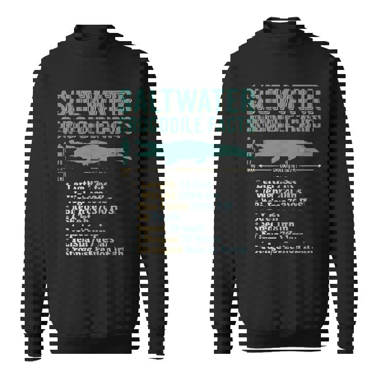 Saltwater Crocodile Facts Diagram Statistics Info Sweatshirt Unisex Saltwater Crocodile Facts Diagram Statistics Info Sweatshirt Unisex