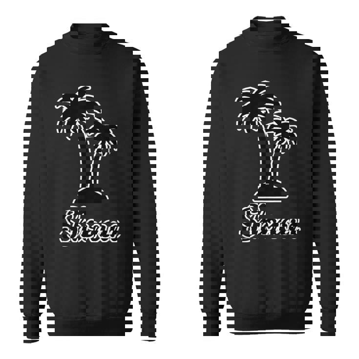 Shonan（湘南）サーファー ヤシの木 パームツリー（黒 ブラック 文字）【47都道府県】ジモt ティ スウェットシャツ
