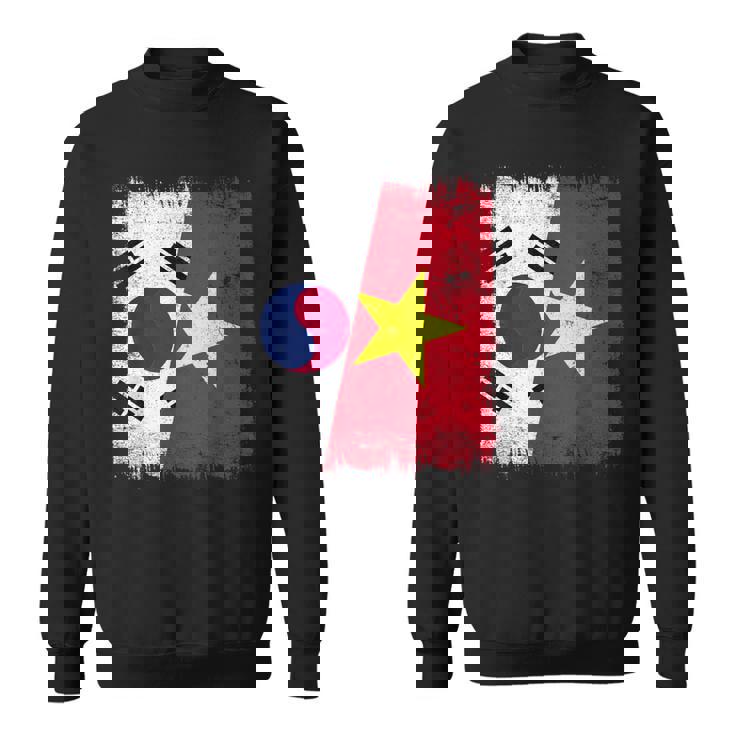 South Korea Vietnam Half Flag South Korean Vietnamese Jersey Sweatshirt Unisex
