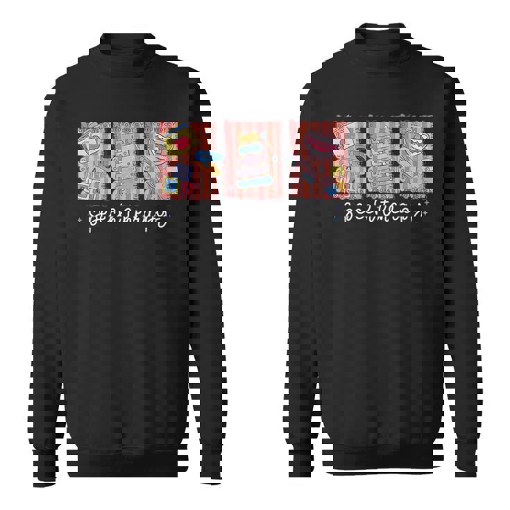 Speech Therapy Postal Stamp SLP Speech Language Pathologist Sweatshirt Unisex