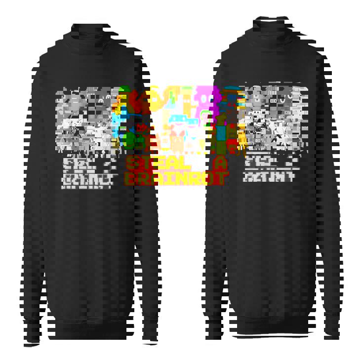 Steal A Brainrot Meme ビデオゲーム キッズゲーマー スウェットシャツ