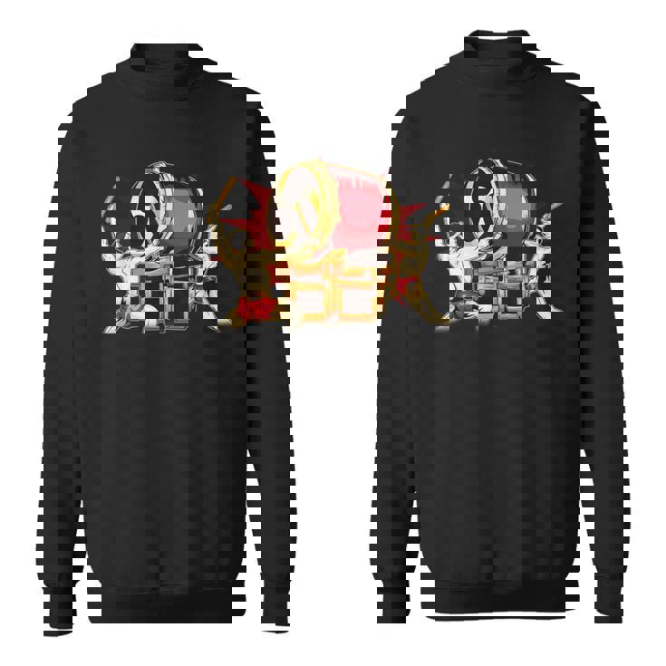 Taiko 男性太鼓太鼓奏者みつどもえグラフィックデザインギフト スウェットシャツ