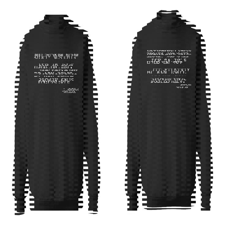 Talent Instantly Recognizes Genius ノベルティ シャーロック・ホームズ スウェットシャツ